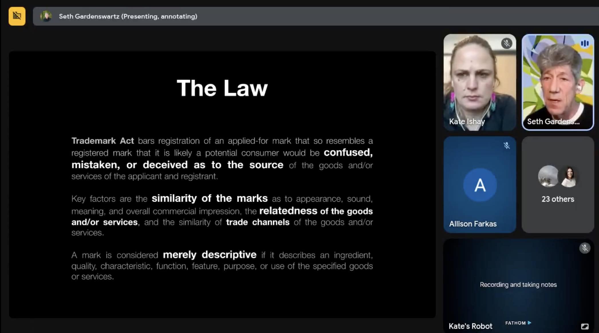 Still from the webinar “How to Build a Kickass Brand (And Actually Protect It)” hosted by Psyche Digital, presented by Seth Gardenswartz of Blackgarden Law - Psyche Digital Still from the webinar “How to Build a Kickass Brand (And Actually Protect It)” hosted by Psyche Digital, presented by Seth Gardenswartz of Blackgarden Law